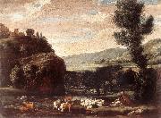 BONZI, Pietro Paolo Landscape with Shepherds and Sheep  gftry oil painting reproduction